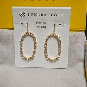 New Kendra Scott Opwn Frame Elle Earrings in Gold
